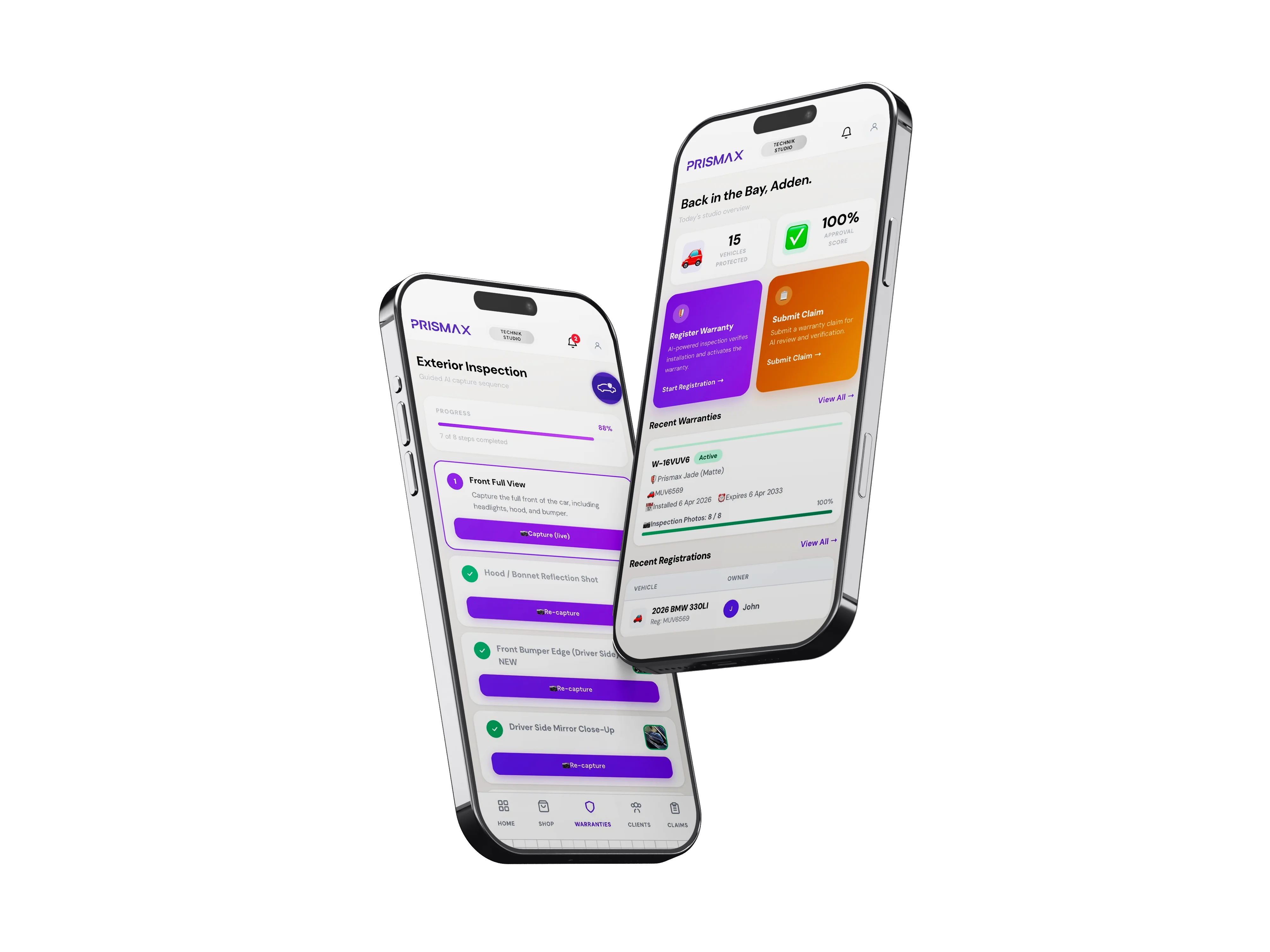 The Prismax One app shown on a phone